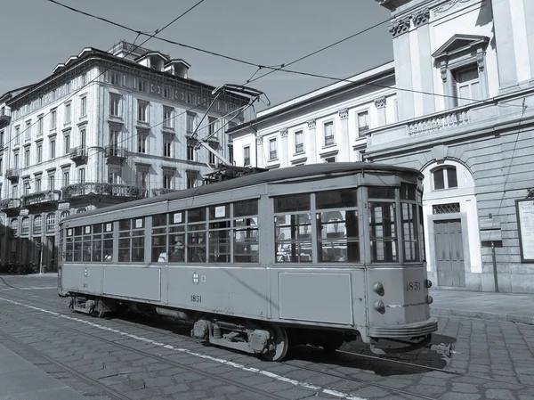 Vintage spårvagnen, Milano — Stockfoto