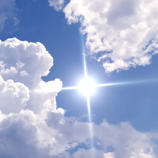 Cielo azul con nubes — Foto de Stock