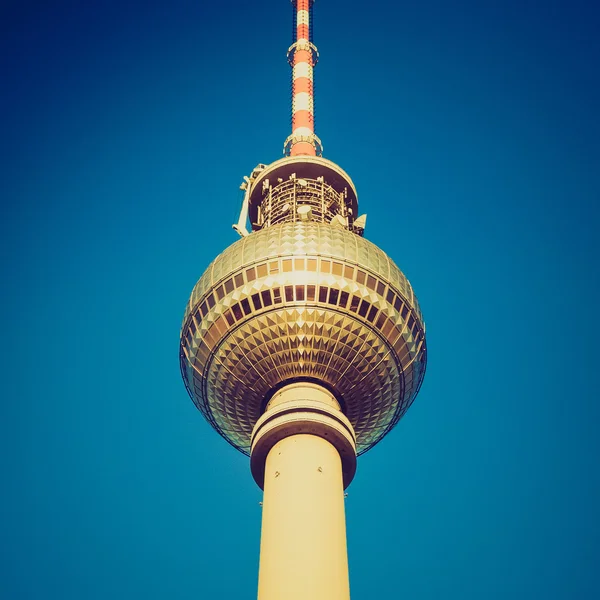 Retro look Berlin Fernsehturm — Stock Photo, Image