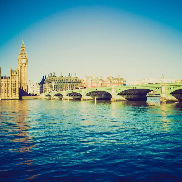 Retro look Westminster Bridge, London — Stock Photo, Image