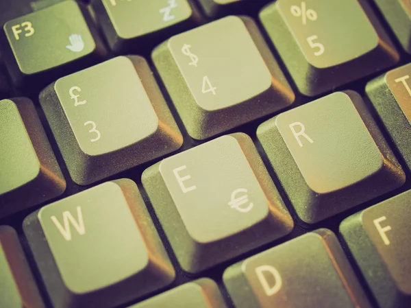 Retro vzhled Počítačová klávesnice — Stock fotografie