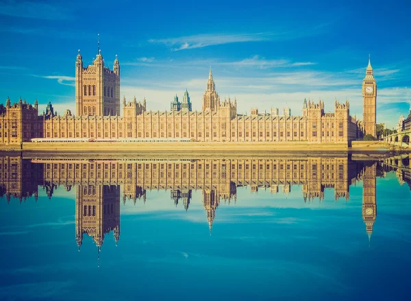 Vintage look Houses of Parliament — Stock Photo, Image