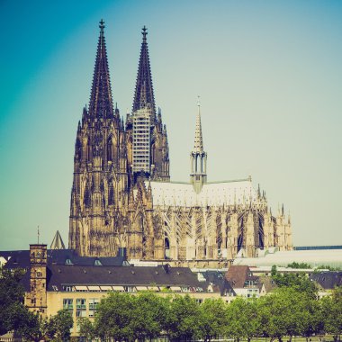 Retro görünüm Koeln Dom