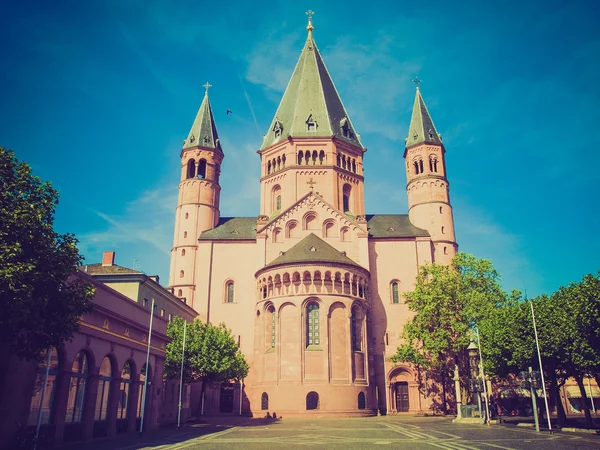 Retro olhar Catedral de Mainz — Fotografia de Stock