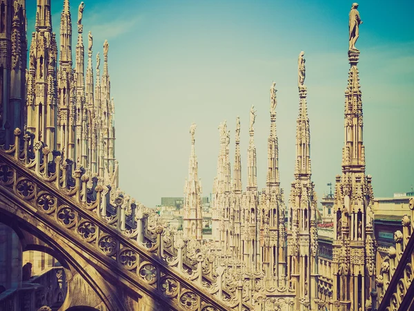 Retro utseende Duomo, Milano — Stockfoto