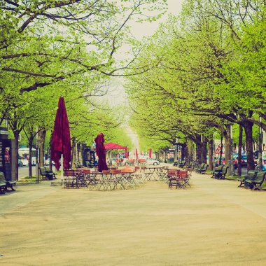 Retro görünüm unter den linden, berlin