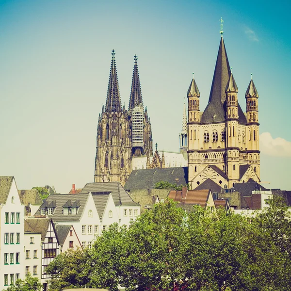 Retro look Koeln Dom — Stock Photo, Image