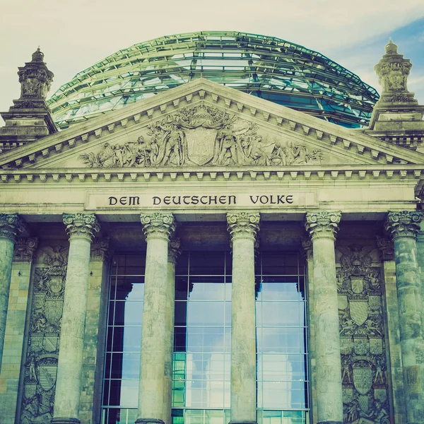 Retro look Berlin Reichstag — Stock Photo, Image