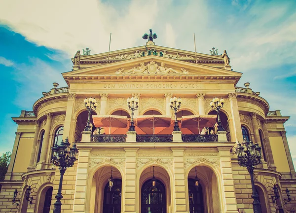 Wyglądowi retro alte oper we Frankfurcie nad Menem — Zdjęcie stockowe