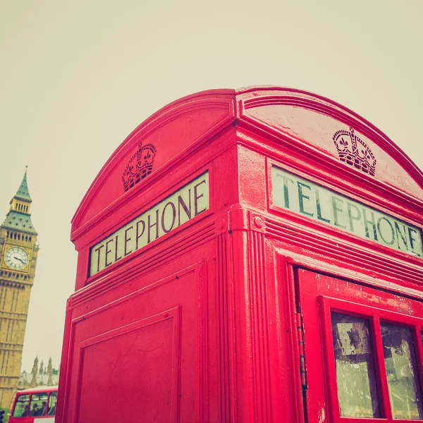 Vintage olhar caixa de telefone de Londres — Fotografia de Stock