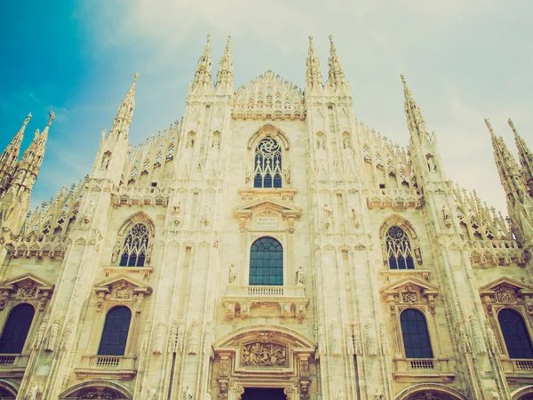 Retro look Duomo, Milan — Stock Photo, Image