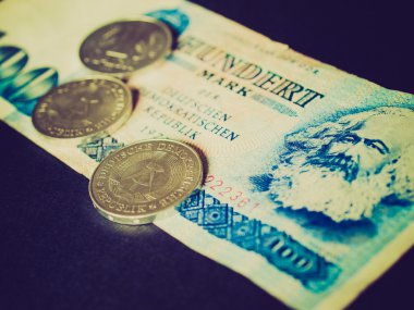 Retro look DDR banknotu