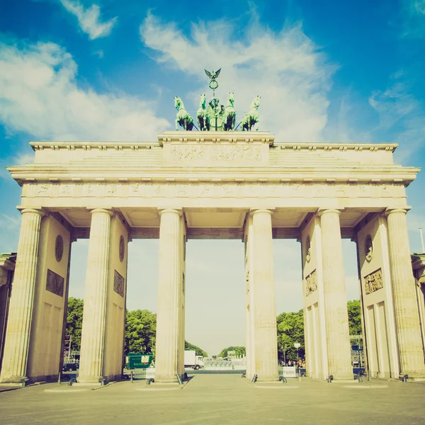 Retro look Brandenburger Tor, Berlin — Stock Photo, Image