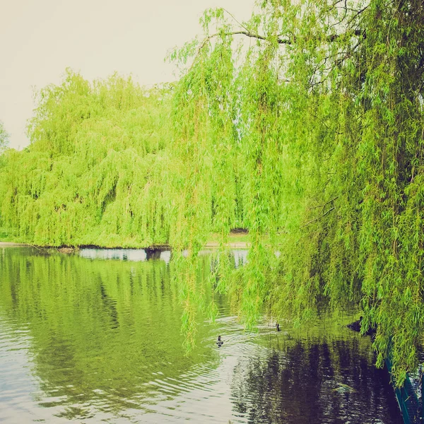 Vintage look stadspark — Stockfoto