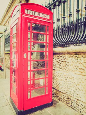 Vintage bir görünüm Londra telefon kulübesi