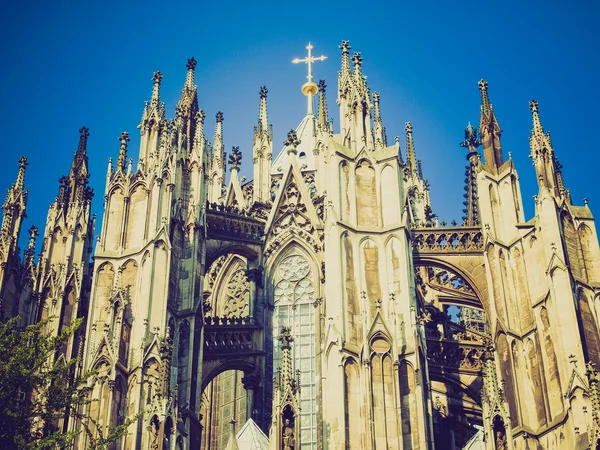 Retro udseende Koeln Dom - Stock-foto