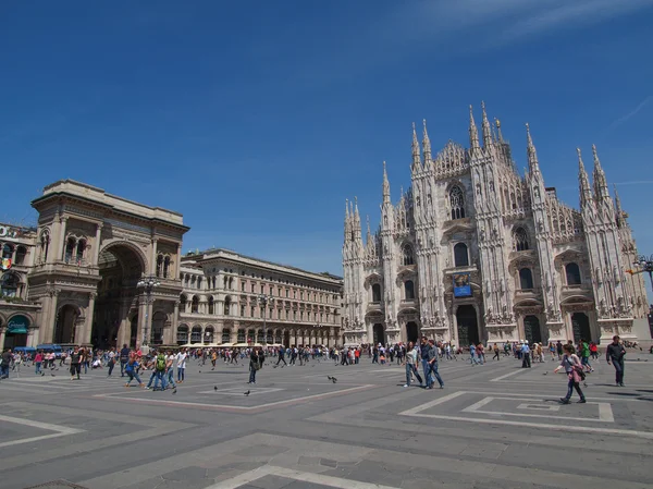 Piazza Duomo Milánó — Stock Fotó