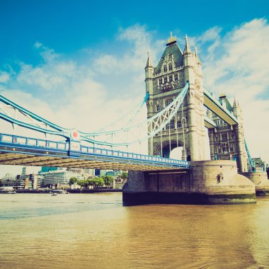 Vintage bir görünüm tower bridge, Londra
