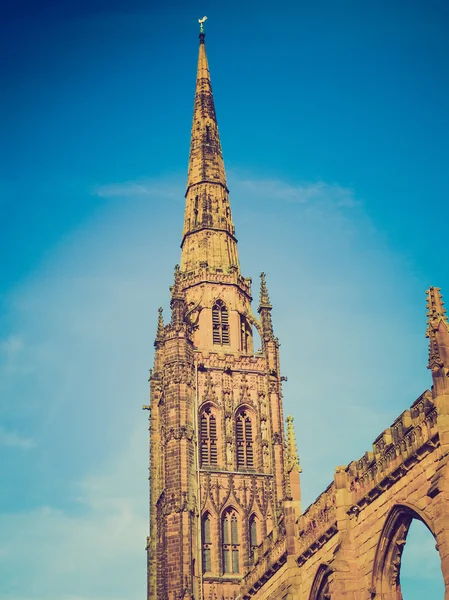 Mirada retro Catedral de Coventry —  Fotos de Stock