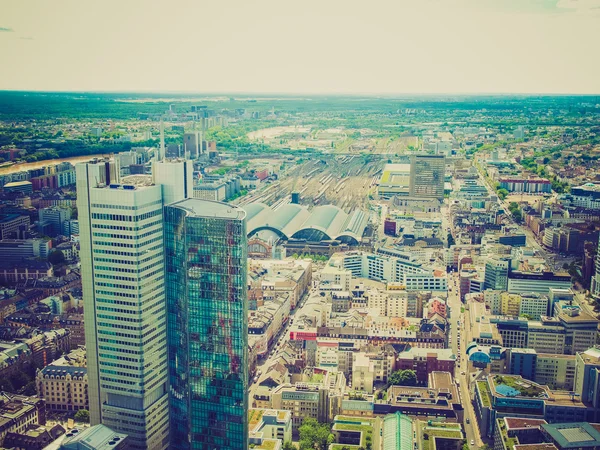 Retro vzhled Frankfurt nad Mohanem — Stock fotografie