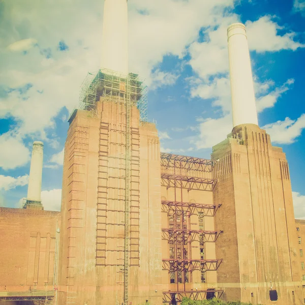 Vintage look Battersea Powerstation Londra — Foto Stock