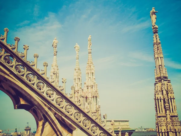 Look retrò Duomo, Milano — Foto Stock