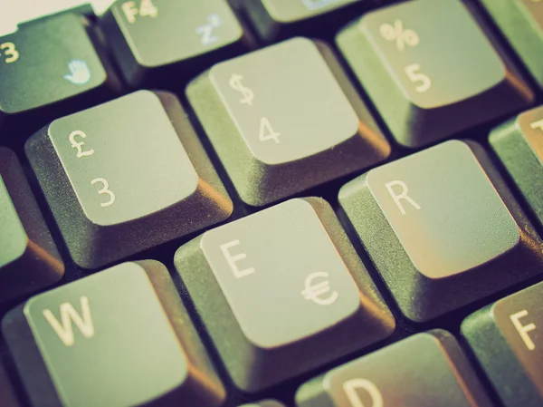 Retro vzhled Počítačová klávesnice — Stock fotografie