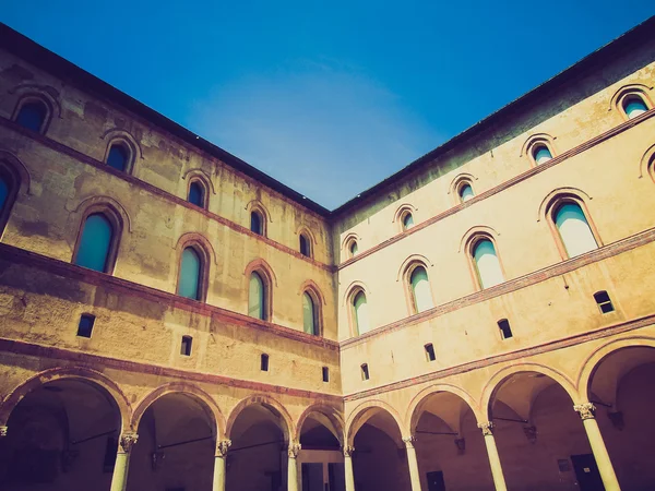 Retro look Castello Sforzesco, Milaan — Stockfoto