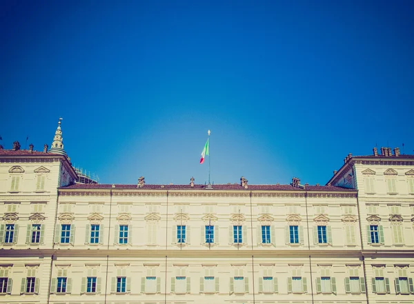 Retro wygląd Palazzo Reale Turyn — Zdjęcie stockowe