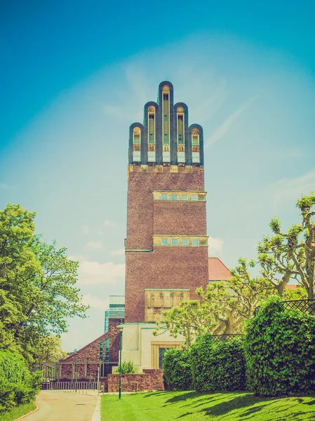 Look retrò Wedding Tower a Darmstadt — Foto Stock