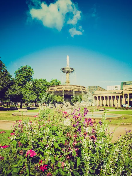 Retro-Look Schlossplatz Stuttgart — Stockfoto