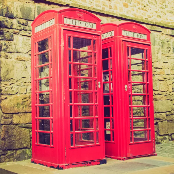 Vintage look Londra telefono box — Foto Stock