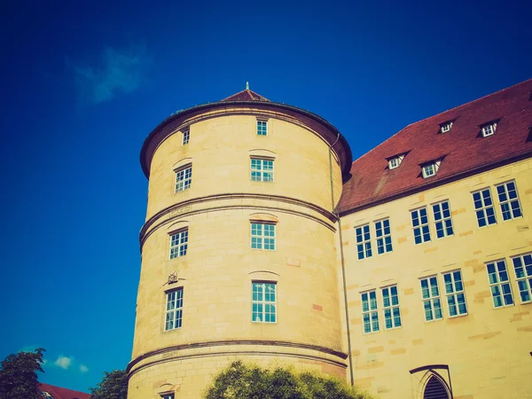 Retro look Altes Schloss (Eski Kale), Stuttgart — Stok fotoğraf