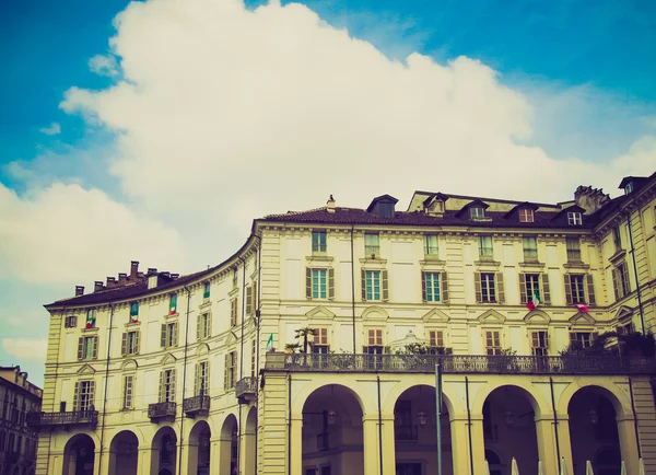 Retro görünüm Piazza Vittorio, Torin — Stok fotoğraf