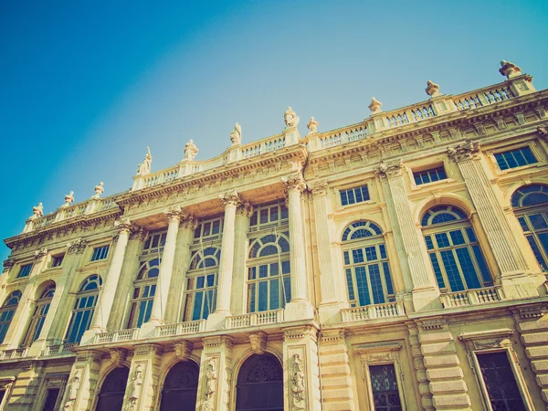 Retro look Palazzo Madama, Turin — Stock Photo, Image