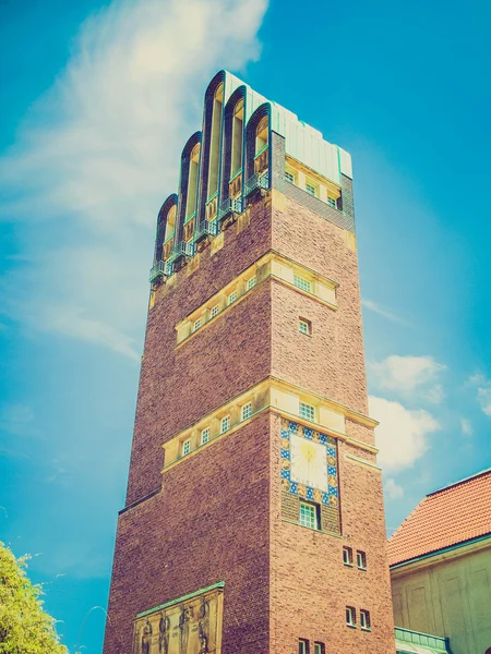 Look retrò Wedding Tower a Darmstadt — Foto Stock