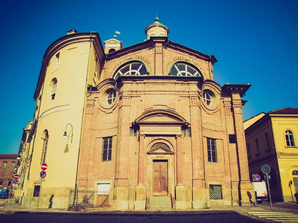 Retro vzhled san michele církve, Turín — Stock fotografie