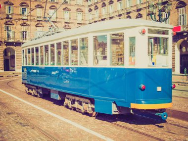Torino 'da eski bir tramvay