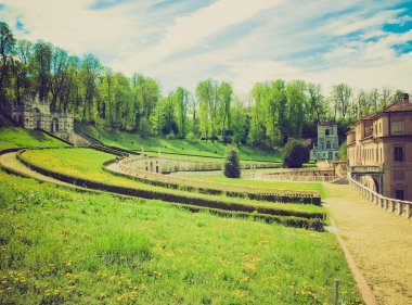 Retro görünüm villa della regina, Torino