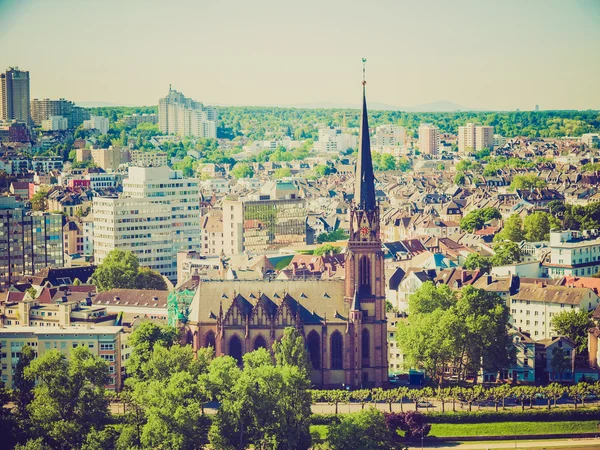 Aspecto retro Frankfurt am Main — Foto de Stock