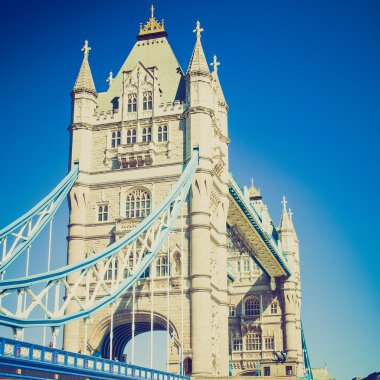 Vintage bir görünüm tower bridge Londra