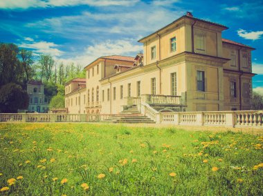 Retro görünüm villa della regina, Torino