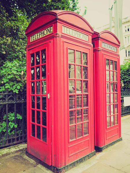 Cabine téléphonique Vintage look Londres — Photo