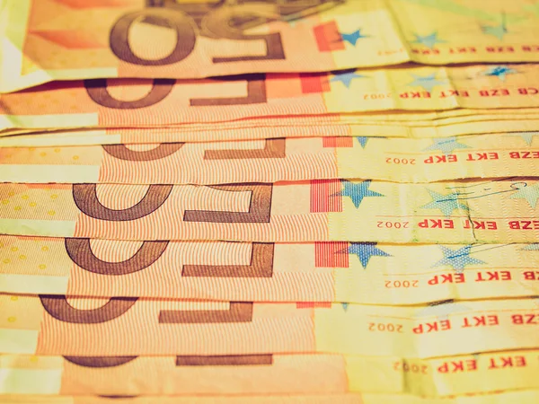 Aspetto retrò Euro note — Foto Stock