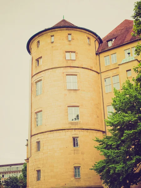 Aspetto retrò Altes Schloss (Vecchio Castello), Stoccarda — Foto Stock