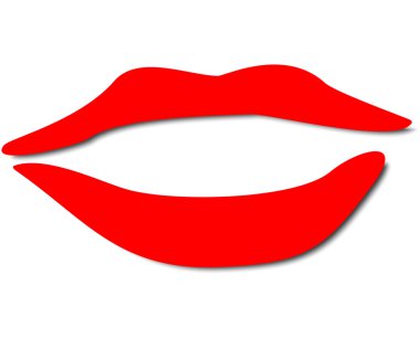 gülümseyen kız dudak pop sanat stil