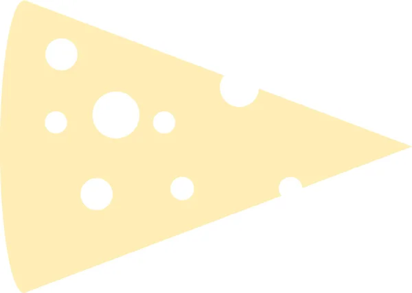 Uma fatia de queijo isolada sobre branco — Fotografia de Stock