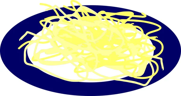 Ilustración de un plato de pasta de espagueti italiano — Foto de Stock