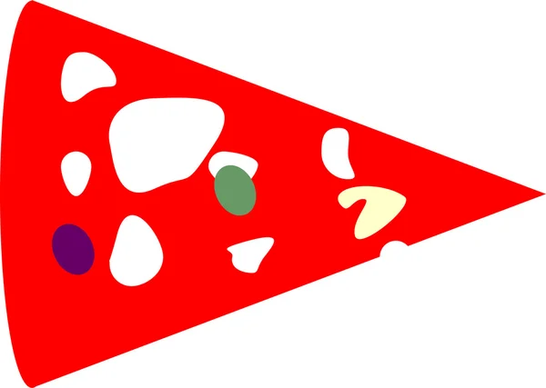 Ilustração de uma fatia de pizza margarita — Fotografia de Stock