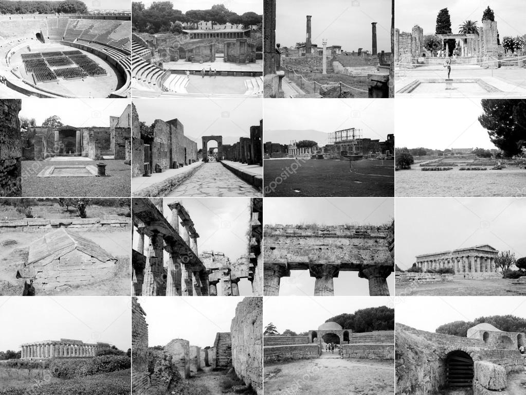 Pompeii Paestum collage